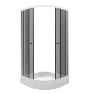 Душевой уголок Triton Грэй Щ0000066464 90x90 см профиль белый стекло тонированное